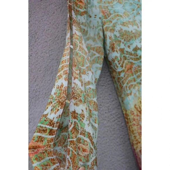 Maeve 100% Silk Ombre Shift Long Split Sleeve Dress-Small-Pockets-Lined - Picture 4 of 11